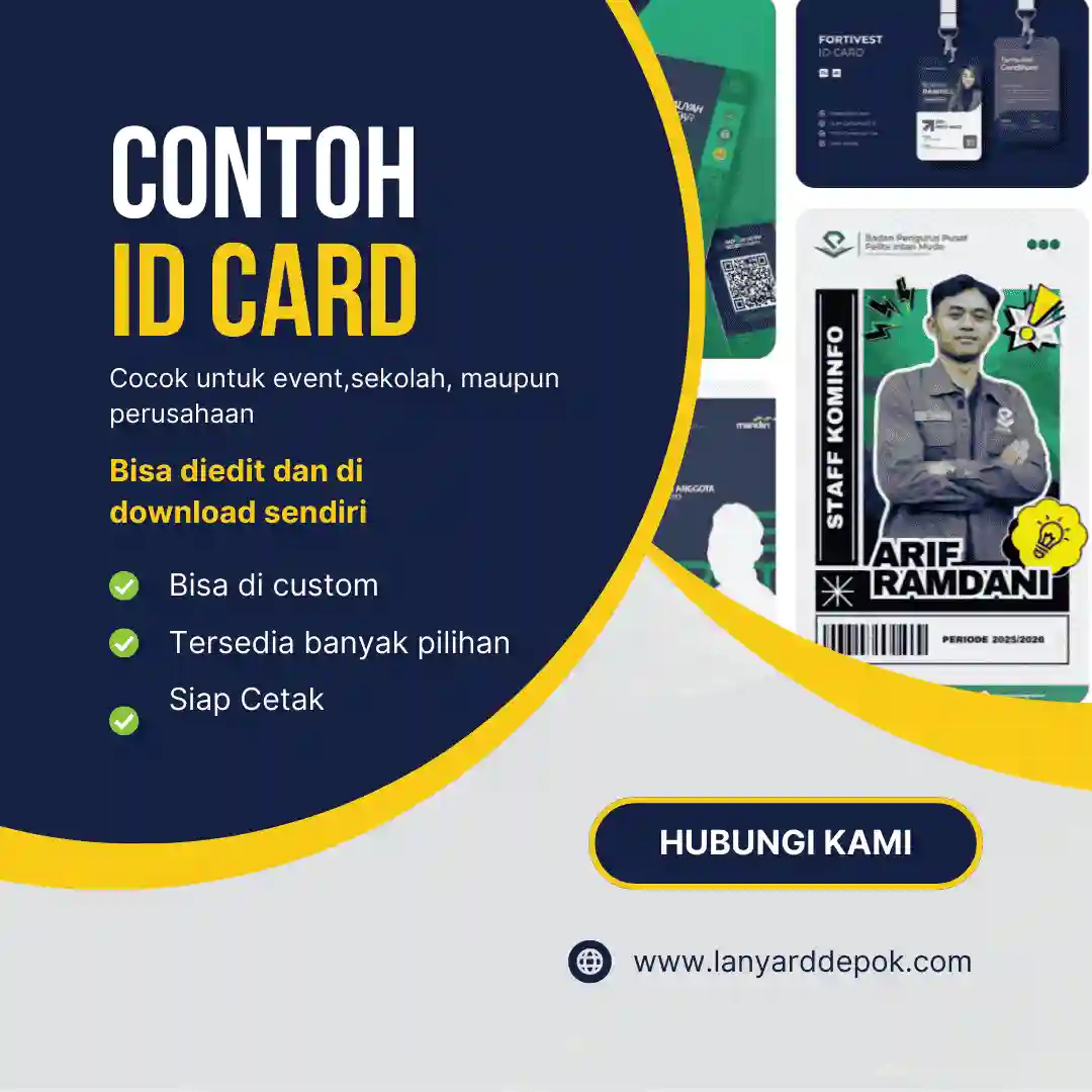 40+ Inspirasi Desain ID Card Keren untuk Komunitas, Bisnis, dan Sekolah di Depok